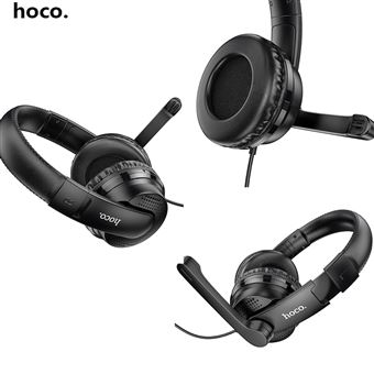 Hoco Pack 2-en-1 Casque & Ecouteurs Filaire avec Micro - Jack 3.5