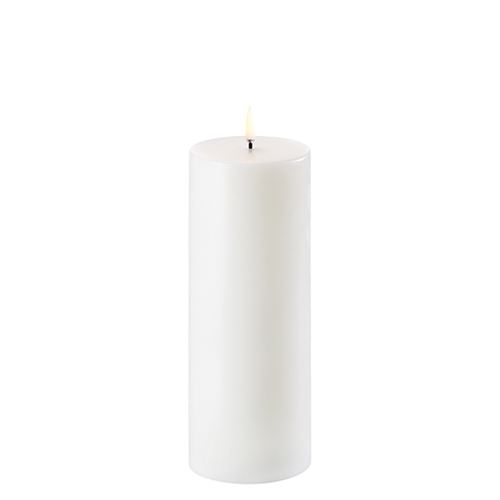 Uyuni - Bougie LED 8x20cm - Blanc -