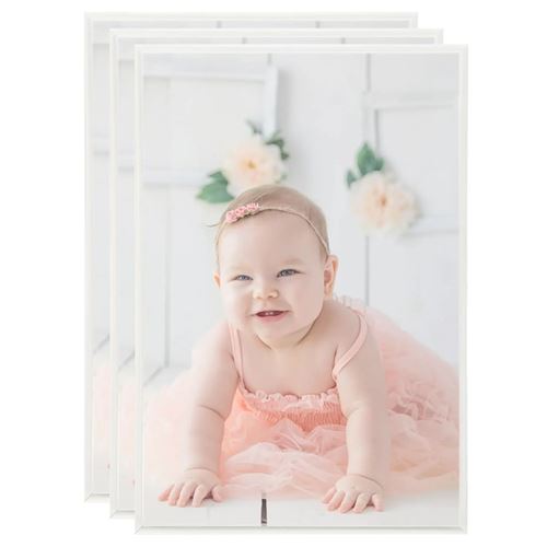 vidaXL Collage de cadres photo 3 pcs de mur table Argenté 21x29,7 cm