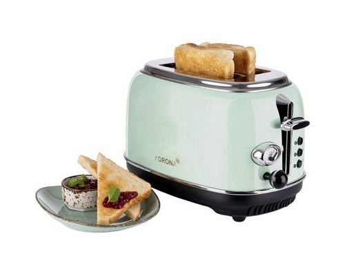 Korona Retro 21665 Grille-pain avec grille spéciale viennoisieries menthe