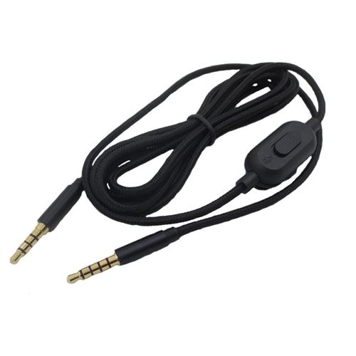 Câble audio avec contrôle microphone pour casque Astro A10 A30 A40 Noir