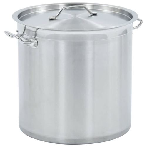 Non Communiqué Argent Vidaxl Marmite 35 L 36X36 Cm Acier Inoxydable 51134