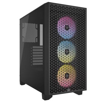 Boîtier PC  CORSAIR  3000D RGB AIRFLOW  ATX Moyentour  3 ventilateurs AR120 RGB    Noir - 1