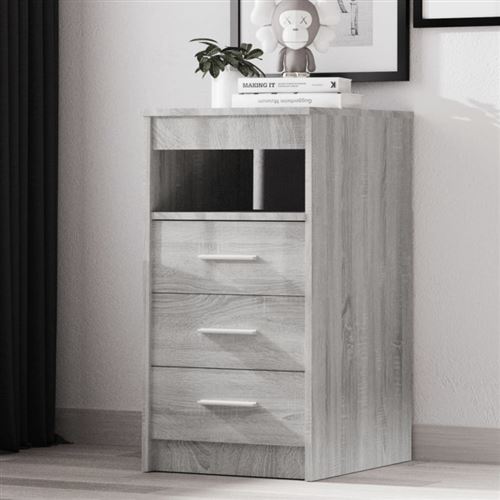 VIDAXL - Caisson de bureau - Sonoma - Gris - 40x50x76 cm - Image 2