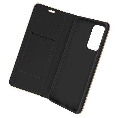 Étui pour Samsung Galaxy A53 5G Porte-carte Support Vidéo Forcell Luna Book Gold Noir