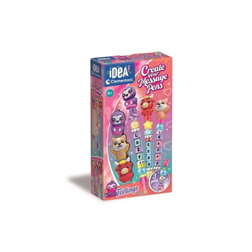 Kit créatif Stylos Messages Clementoni Feelings - 3 stylos - Multicolore - 6-37 ans
