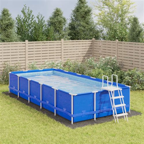 Vidaxl b&acirc;che de piscine gris clair 750x370 cm g&eacute;otextile polyester