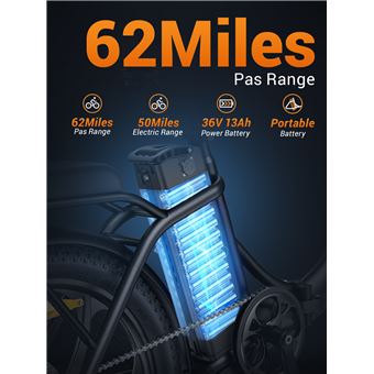HillMiles MilePort 1 Vélo électrique Pliable 20" 468Wh Vélo De Ville P