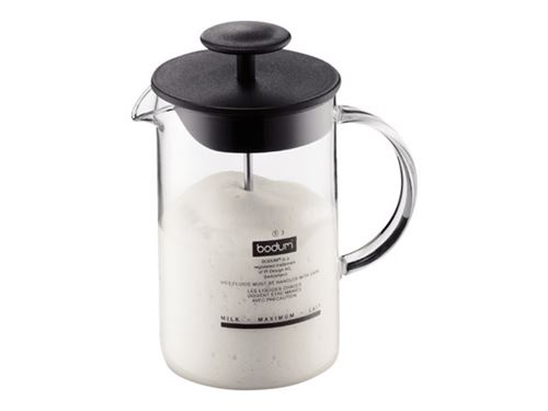 BODUM Latteo - Mousseur à lait - Taille 15.6 x 10 cm - hauteur 18 cm - 0.25 L - noir