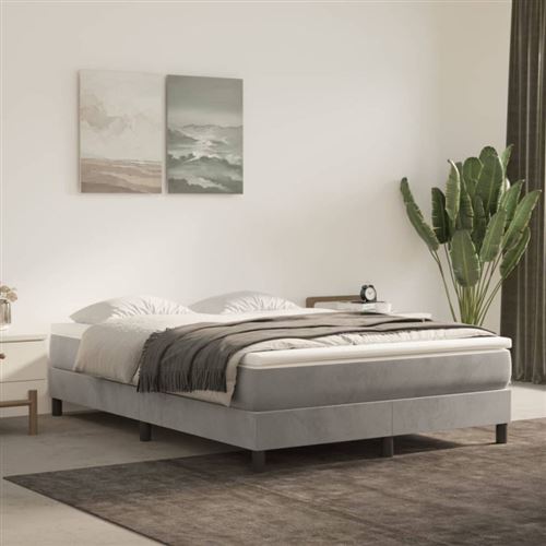 vidaXL Matelas de lit à ressorts ensachés fermeté moyenne Gris clair 140x190x20 cm