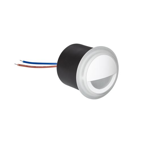 TechBrey Balise Extérieure Murale LED Encastrable 3W Ronde Occulare Blanche Blanc Chaud 2700K 60 mm