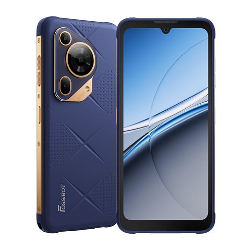 Fossibot F112 Pro Téléphone Portable 6.88, 7150mAh, 24(8+16)Go+256Go, 50MP+16MP,Empreinte digitale/NFC,Dual SIM 5G smartphone-324g-Bleu