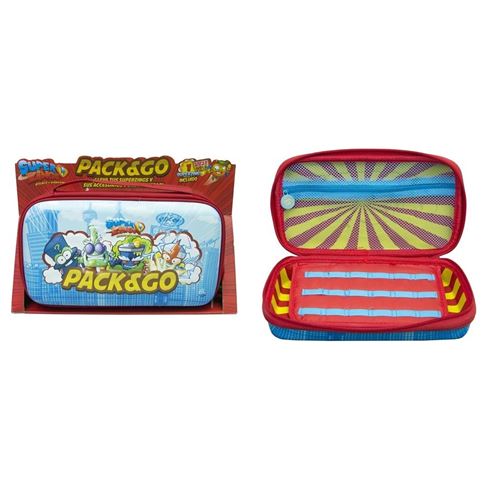 Trousse Étui de voyage portable avec figurine SuperZings Pack & Go