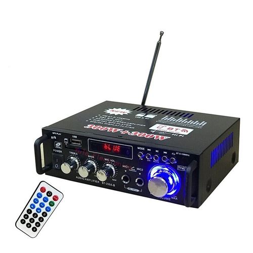 GENERIQUE - Amplificateur HiFi Stéréo 2CH - Bluetooth - FM - 220V - Image 2