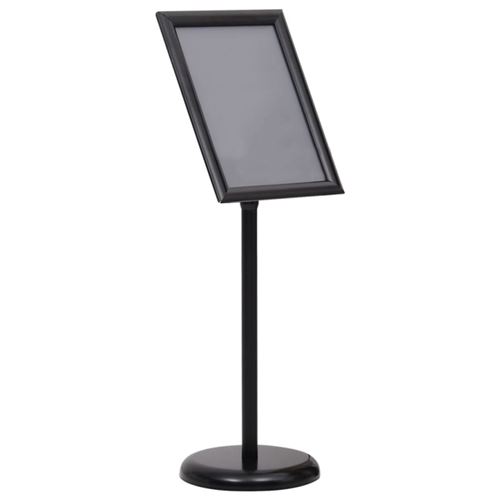 vidaXL Support d'affiche A3 sur pied Noir Alliage d'aluminium