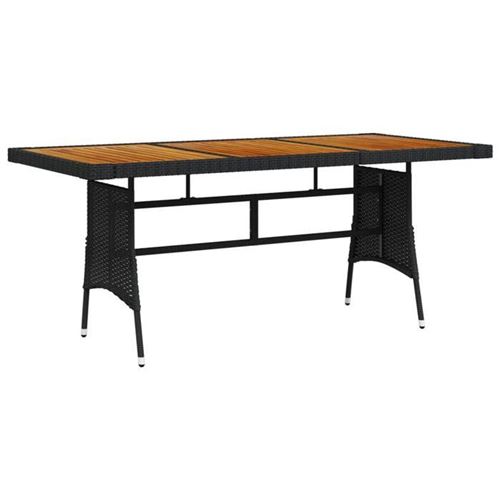 Non Communiqué Noir Vidaxl Acacia Table De Jardin Table De Salle À Manger De Patio Meuble De Repas De Terrasse Table À Dîner D'extérieur 318694
