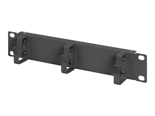 DIGITUS DN-10-ORG-1U-B - Panneau de gestion de câbles avec anneaux - montable sur rack - noir, RAL 9005 - 1U - 10
