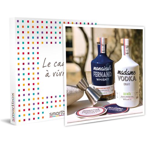 SMARTBOX - Coffret Cadeau Coffret spiritueux & cocktail avec vodka et whisky à domicile-Gastronomie