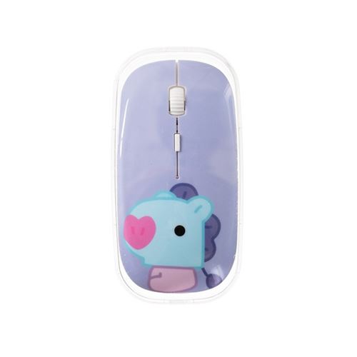 Souris sans fil BTS Hope BT21 Poney FONGWAN Muette 1200 DPI - Mauve
