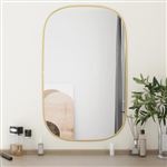 348220 vidaXL Miroir mural Doré 80x50 cm