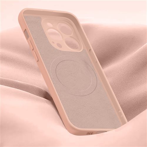 Apple Coque en silicone avec MagSafe pour iPhone 13 - Rose Poudré