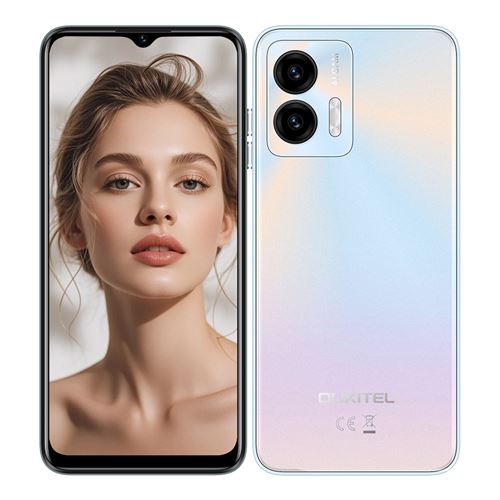 Smartphone Oukitel C36 Bleu : 6.52 , 8Go+256 Go + 1To, 5150mAh, Android 14, Dual SIM 4G,Téléphone Portable-199g