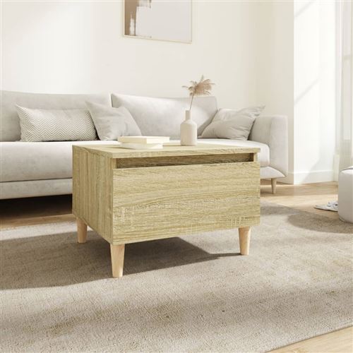 VIDAXL - Table d'appoint - Sonoma Chêne - 50x46x35 cm - Image 2