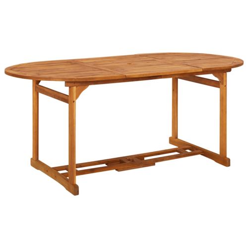 Non Communiqué Marron Table À Dîner De Jardin 180X90x75 Cm Bois D Acacia Solide