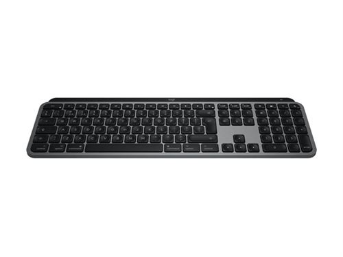 Logitech Master Series MX Keys S for Mac - Clavier - full size - rétroéclairé - sans fil - Bluetooth LE - QWERTZ - Allemand - gris sidéral