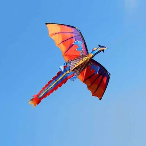 3D dragon Cerf-volant Enfants Toy Fun activité de plein vol jeu enfants avec la queue Pealer2768
