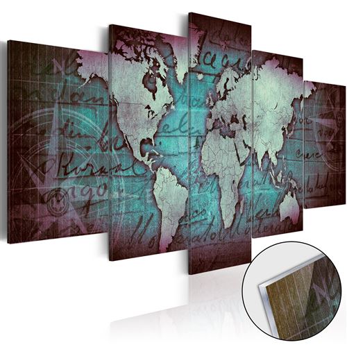 Tableau sur verre acrylique - Acrylic prints – Bronze map II -