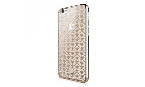 Coque ItSkins Krom Skull iPhone 6s motifs coeurs et skull gold