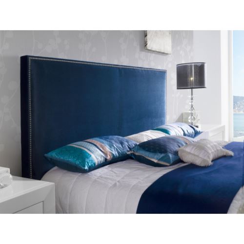 61 Sur Tete De Lit Pour Lit 160 Cm En Velours Bleu Marine Anapu Achat Prix Fnac