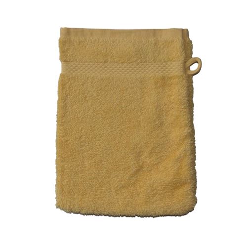 AQUANATURA Achat nature - gant de toilette coton bio coloris jaune soleil 