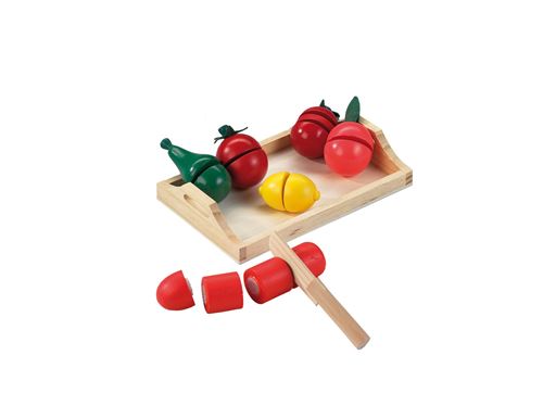 Happy People jouet en bois légumes et fruits 8-pièces