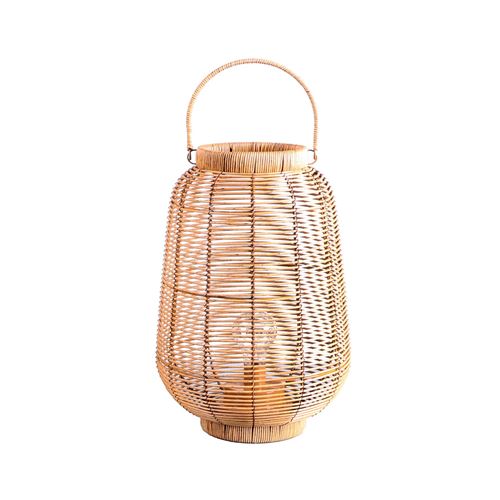 Lanterne ethnique tressée à LED Natural Living GM - Marron naturel