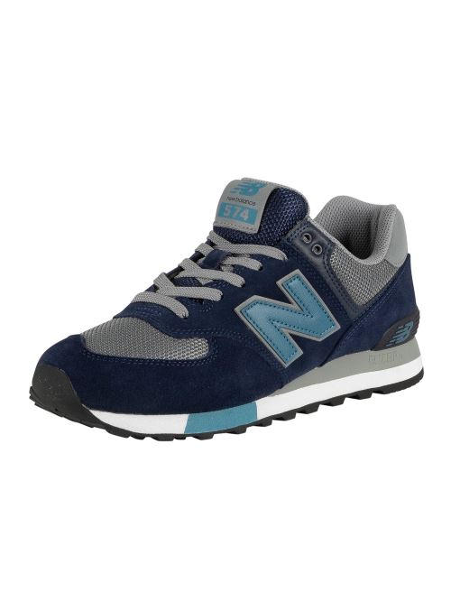 New Balance Pour des hommes 574 Baskets en daim, Bleu45.5 EU