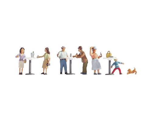 7 figurines au café H0 NOCH 15833