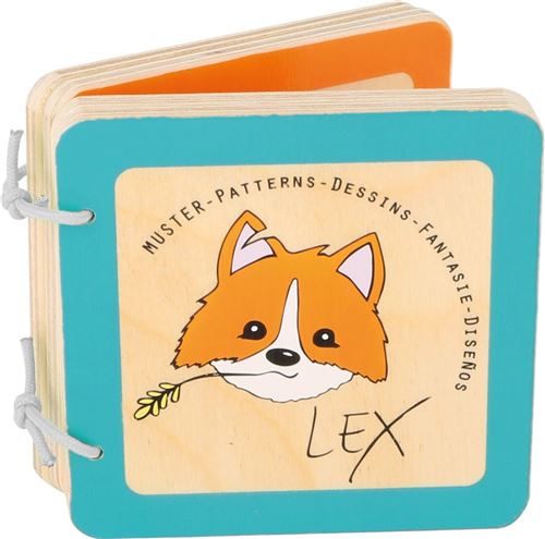 Livre pour bébé en bois Lex (motifs) - 10863
