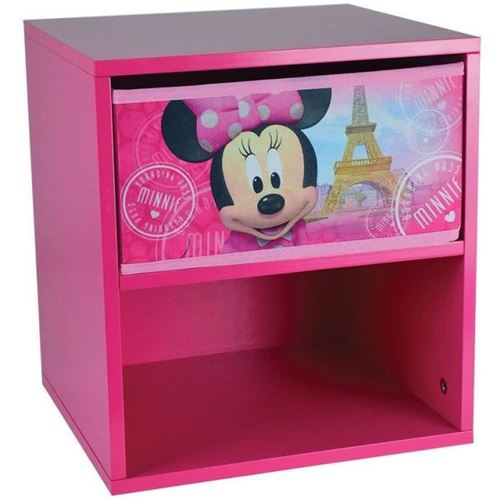 FUN HOUSE Disney Minnie Table de Chevet pour Enfant, MDF, 33 x 30 x 36 cm