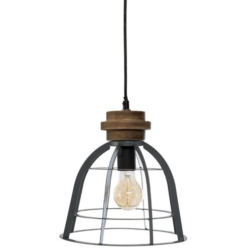 Atmosphera Noir Et Bois Suspension Vintage Collect
