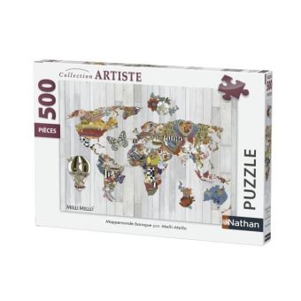 Puzzle 500 pièces Nathan Mappemonde baroque