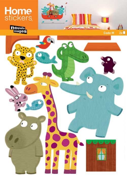 Nouvelles Images - Sticker mural Arche de Noé animaux