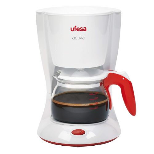 Ufesa - CG7213 - Cafetière filtre, 600 watts, Rouge/Blanc / Transparent