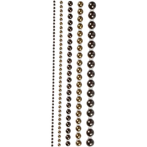 Vivi Gade perles auto-adhésives demi-adhésives 2/8 mm marron 140 pièces