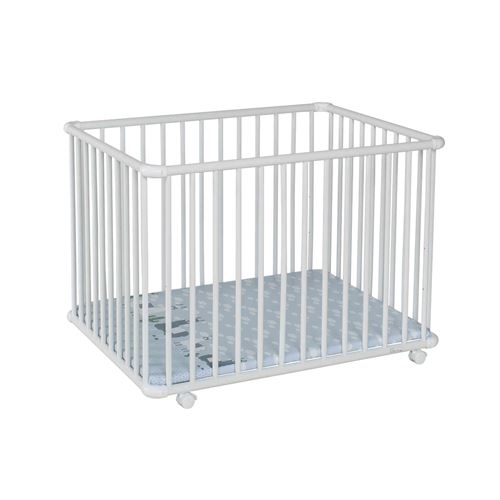 Parc Bebe En Bois Blanc A Roulettes Belami Fond Lama 76x97 Cm Geuther Parcs Achat Prix Fnac