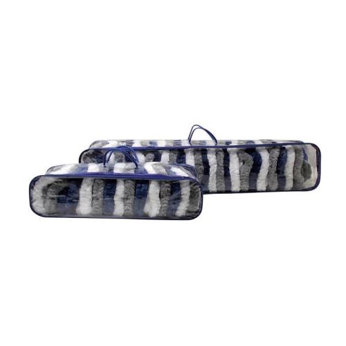 MIDLAND Rideaux de Porte 14 Chenilles Gris et Blanc