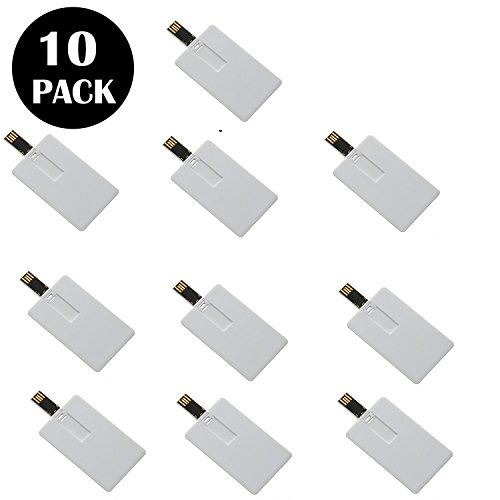 Lot de 10 cartes crédit Lecteurs Flash USB 8 GO 16 Go blanc