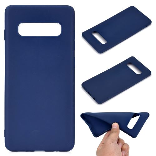 Coque en TPU gel mat doux bleu pour votre Samsung Galaxy S10