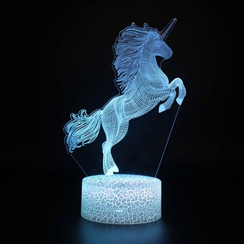 Stack Lampe 3D Tactile Veilleuses Enfant 7 Couleurs Avec Telecommande - Licorne #69 - Image 2